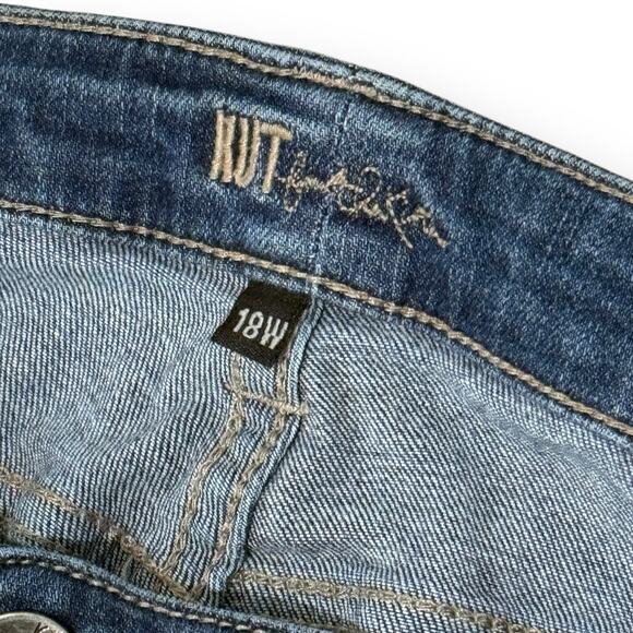 Kut From The Kloth Catherine Boyfriend Jeans Womens 18W Distressed Stretch Blue - Picture 2 of 10